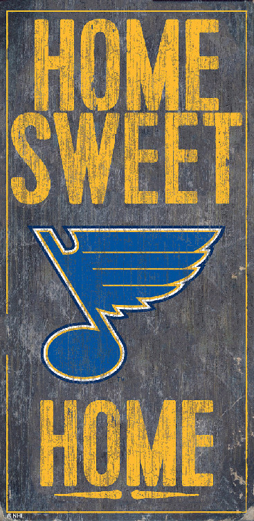 St.Louis Blues Sign Wood 6x12 Home Sweet Home Design