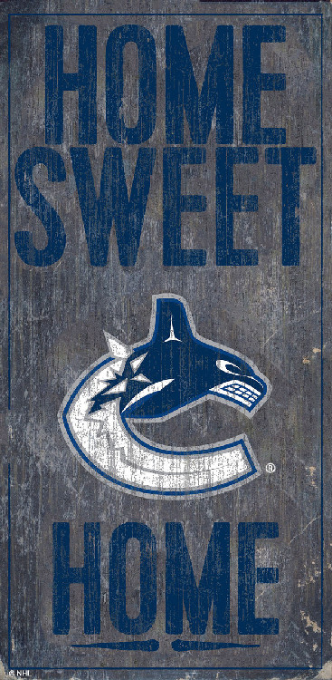 Vancouver Canucks Sign Wood 6x12 Home Sweet Home Design