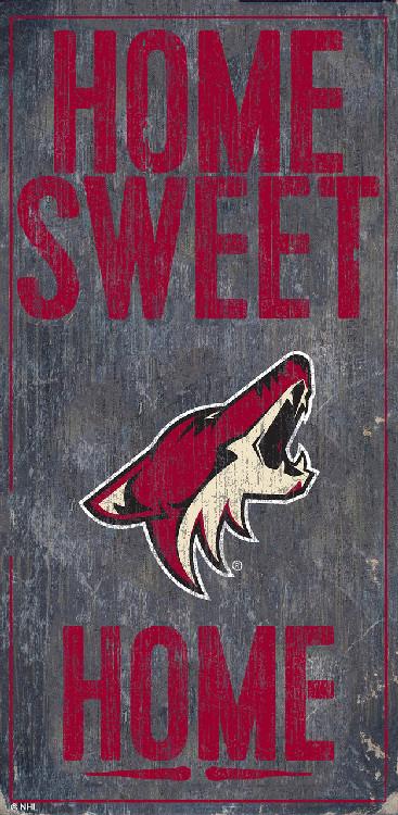 Arizona Coyotes Sign Wood 6x12 Home Sweet Home Design