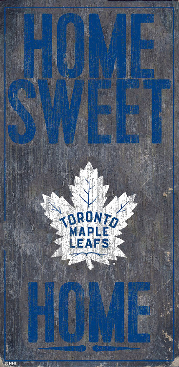 Toronto Maple Leafs Sign Wood 6x12 Home Sweet Home Design