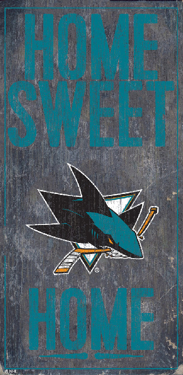 San Jose Sharks Sign Wood 6x12 Home Sweet Home Design