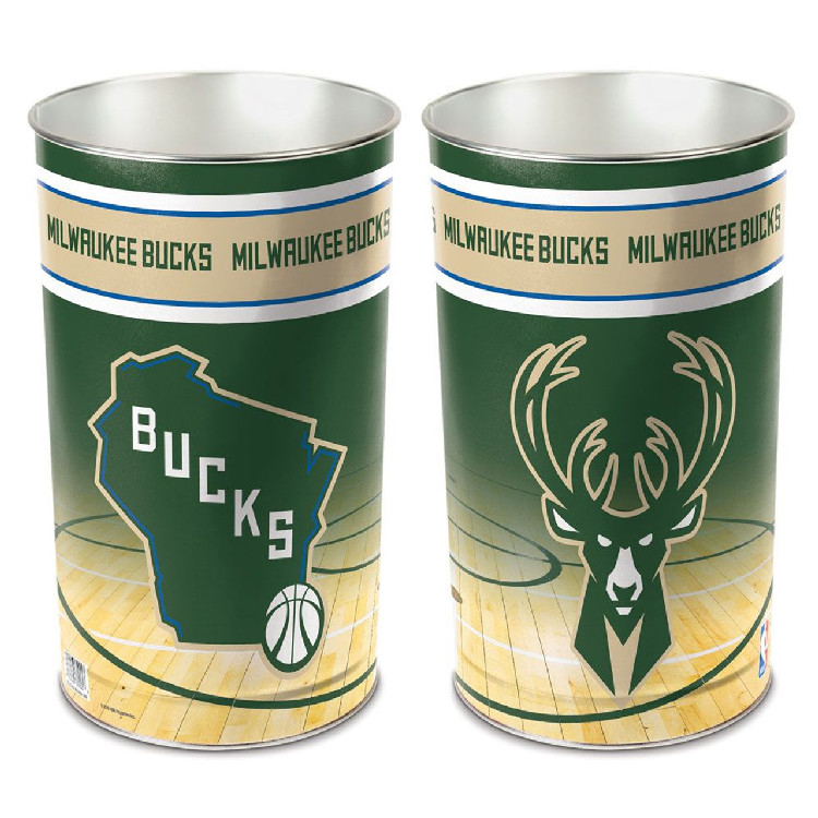 Milwaukee Bucks Wastebasket 15 Inch