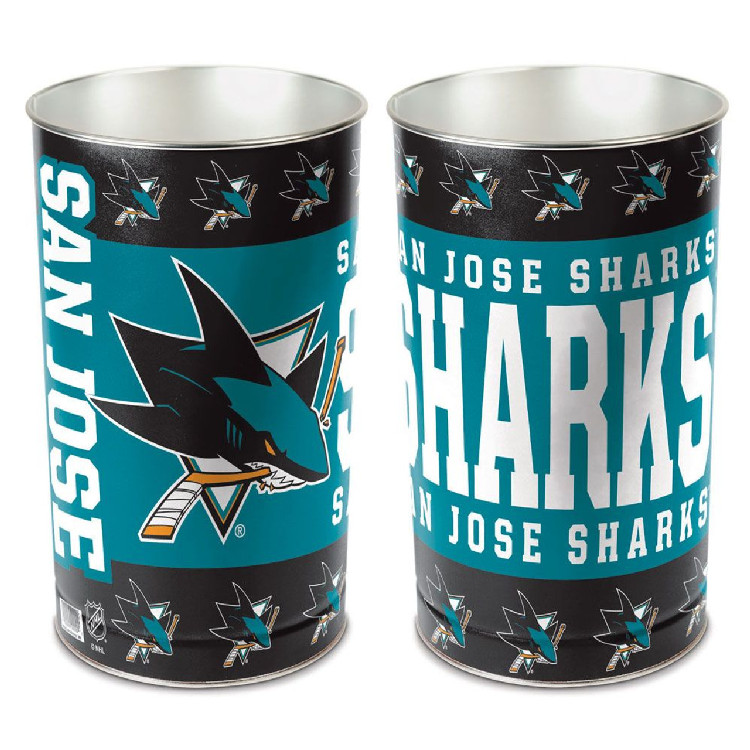 San Jose Sharks Wastebasket 15 Inch