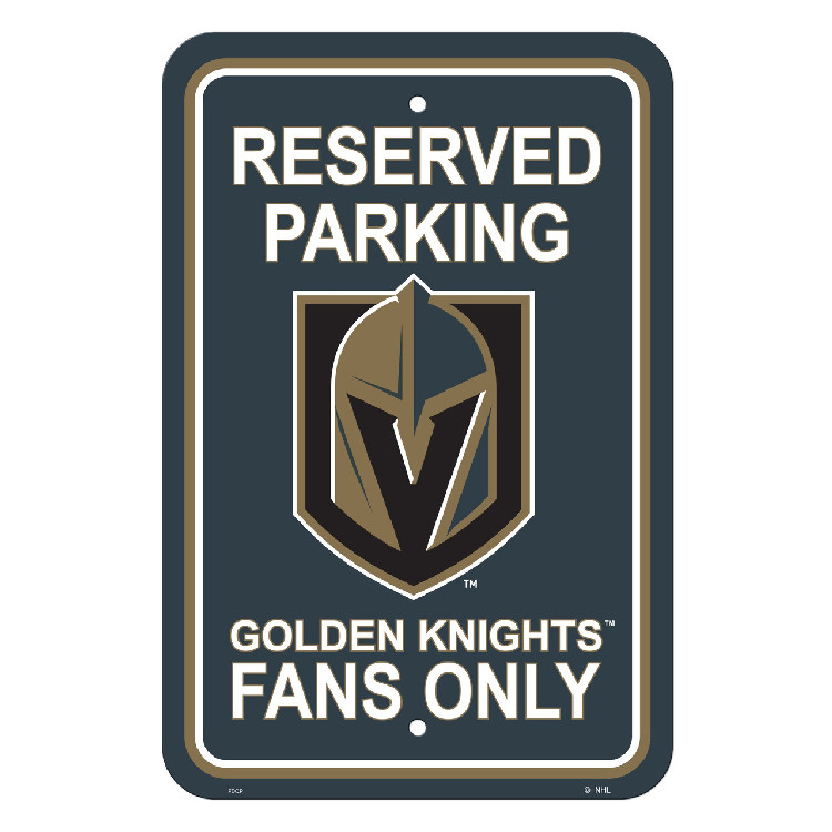 Vegas Golden Knights Sign 12x18 Plastic Reserved Parking Style CO