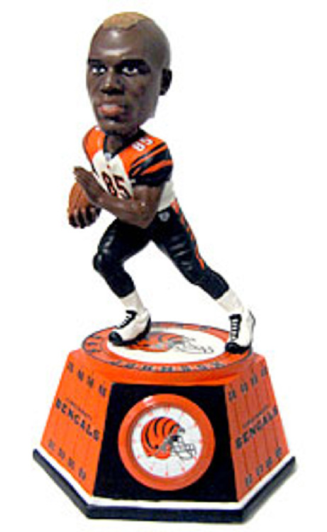 Cincinnati Bengals Chad Johnson Forever Collectibles Bobblehead Clock CO