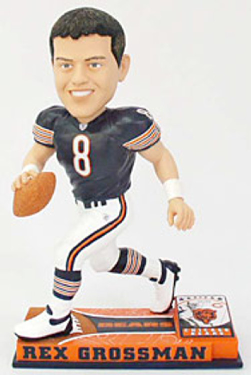 Chicago Bears Rex Grossman Forever Collectibles On Field Bobblehead CO