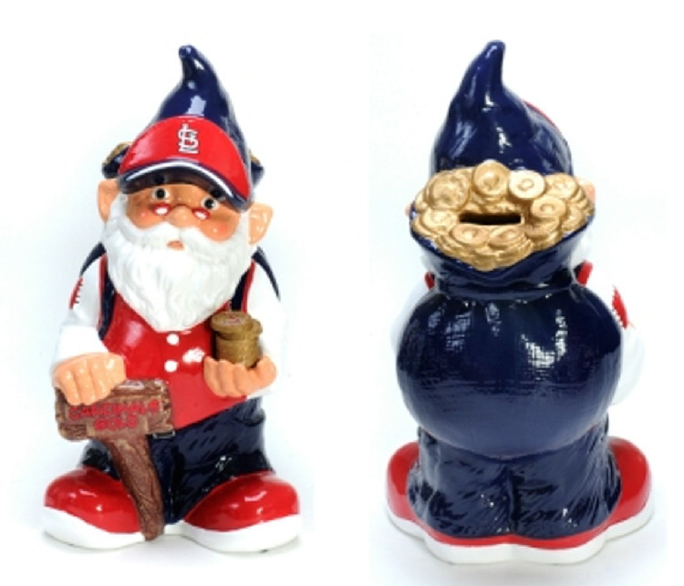 St. Louis Cardinals Garden Gnome - Coin Bank CO