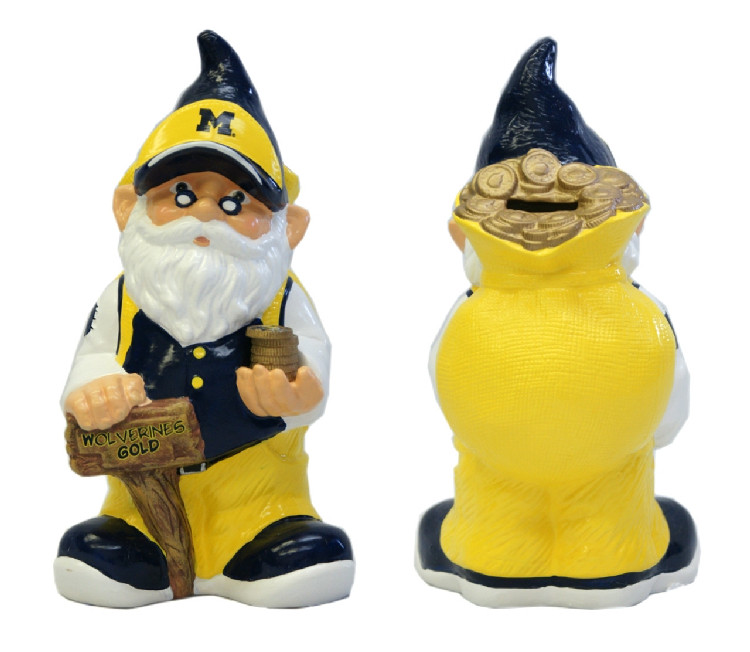 Michigan Wolverines Garden Gnome - Coin Bank CO