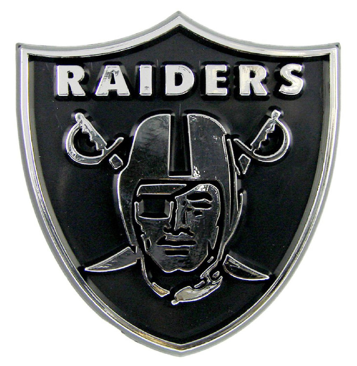 Las Vegas Raiders Auto Emblem - Silver