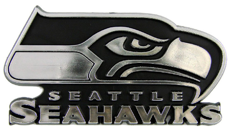 Seattle Seahawks Auto Emblem - Silver