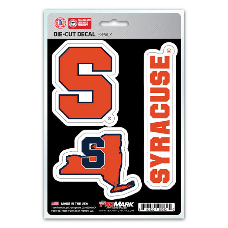 Syracuse Orange Decal Die Cut Team 3 Pack