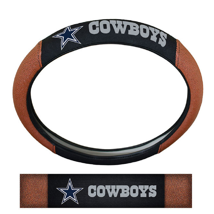 Dallas Cowboys Steering Wheel Cover Premium Pigskin Style