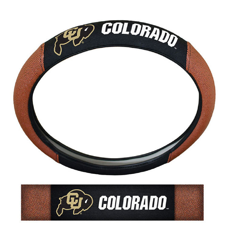 Colorado Buffaloes Steering Wheel Cover - Premium Pigskin