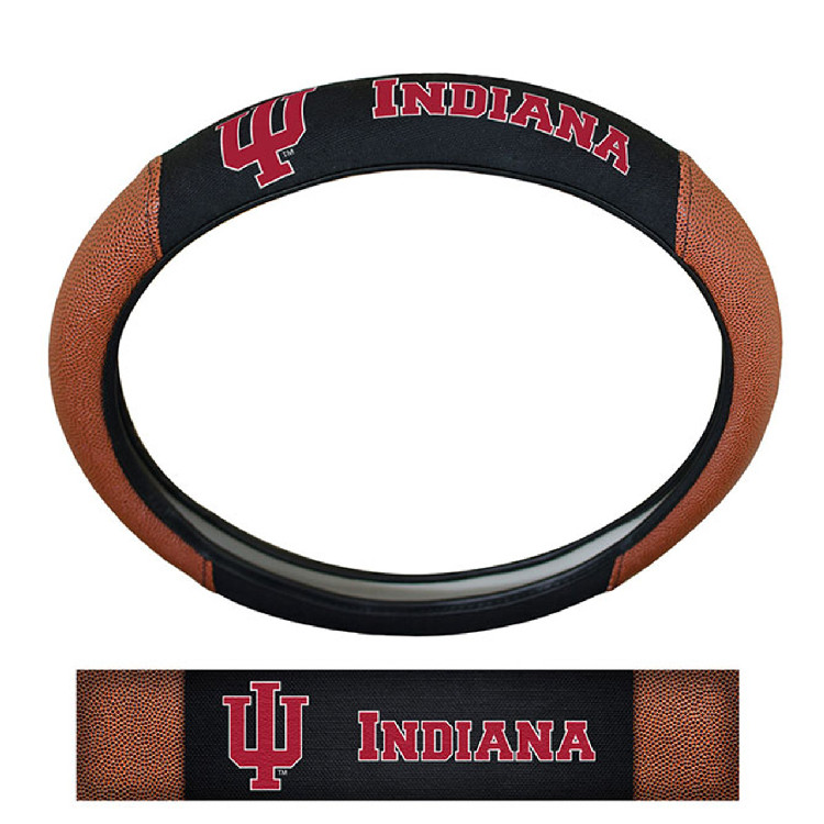 Indiana Hoosiers Steering Wheel Cover - Premium Pigskin