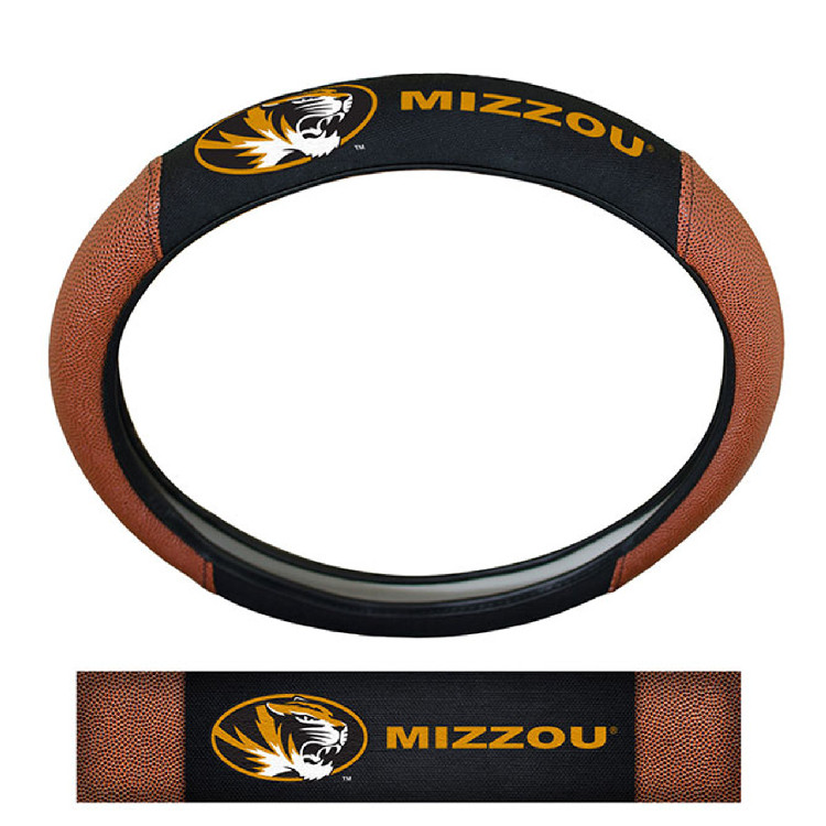 Missouri Tigers Steering Wheel Cover - Premium Pigskin