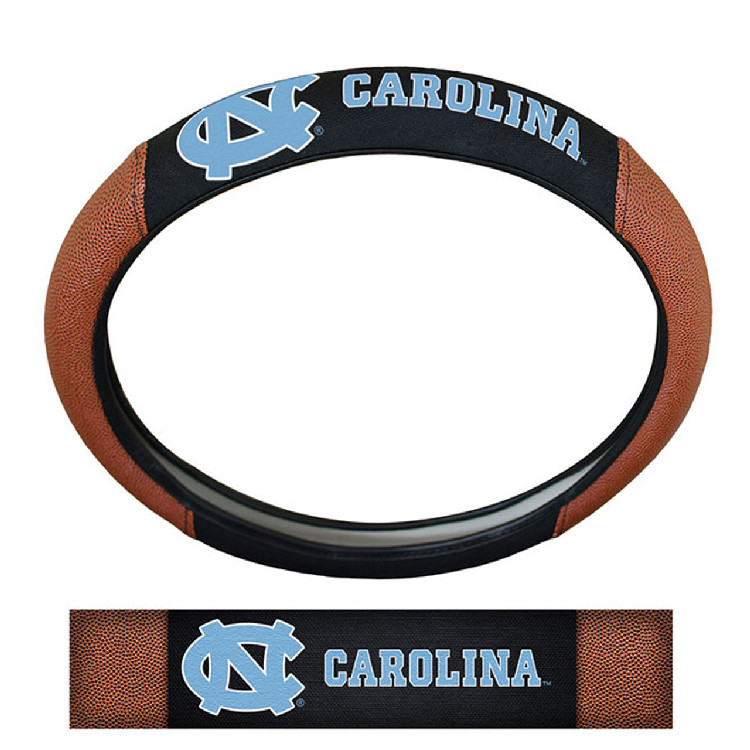 North Carolina Tar Heels Steering Wheel Cover - Premium Pigskin