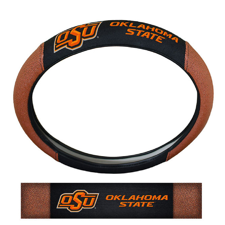 Oklahoma State Cowboys Steering Wheel Cover - Premium Pigskin