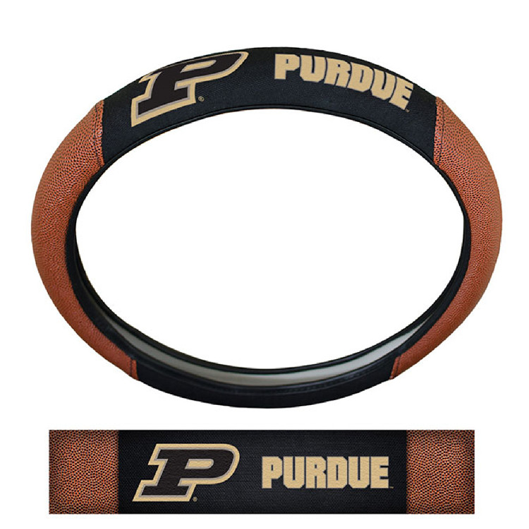 Purdue Boilermakers Steering Wheel Cover - Premium Pigskin