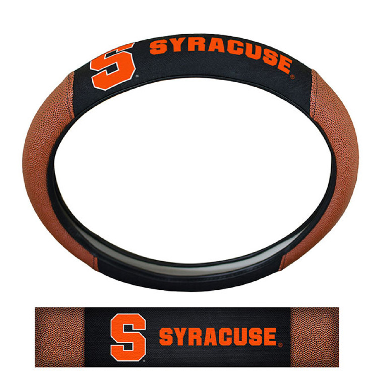 Syracuse Orange Steering Wheel Cover - Premium Pigskin