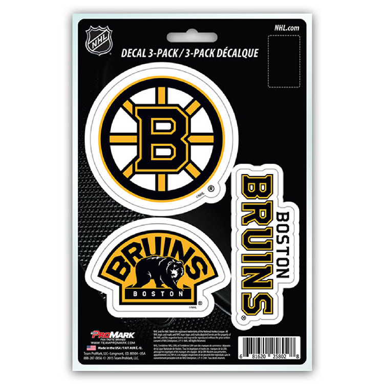 Boston Bruins Decal Die Cut Team 3 Pack