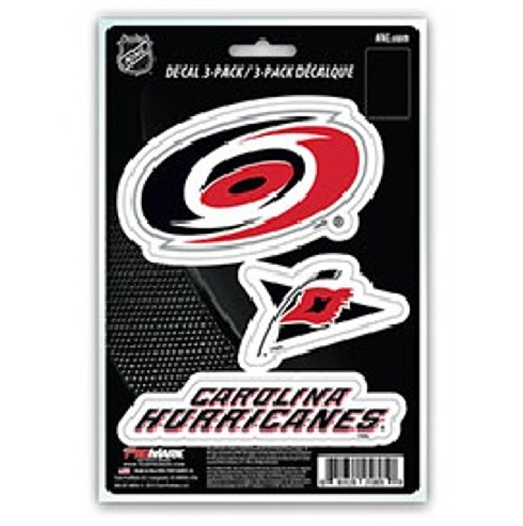 Carolina Hurricanes Decal Die Cut Team 3 Pack