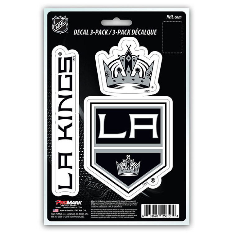 Los Angeles Kings Decal Die Cut Team 3 Pack