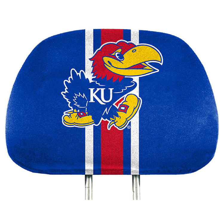 Kansas Jayhawks Headrest Covers Full Printed Style