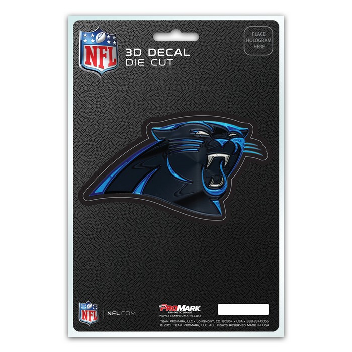 Carolina Panthers Decal 5x8 Die Cut 3D Logo Design