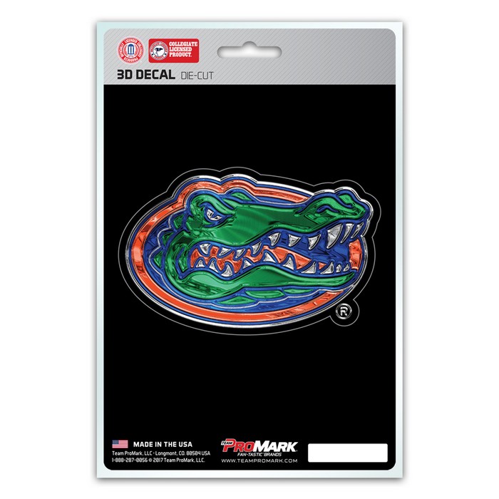 Florida Gators Decal 5x8 Die Cut 3D Logo Design