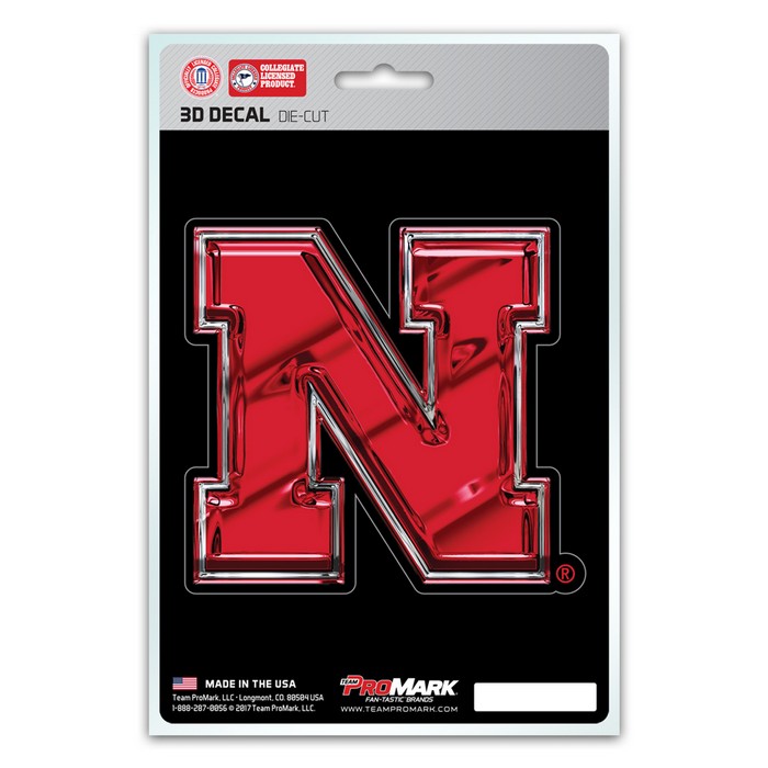 Nebraska Cornhuskers Decal 5x8 Die Cut 3D Logo Design