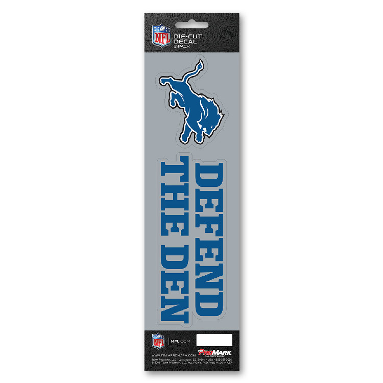 Detroit Lions Decal Die Cut Slogan Pack