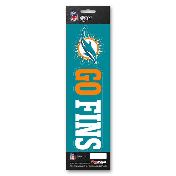 Miami Dolphins Decal Die Cut Slogan Pack