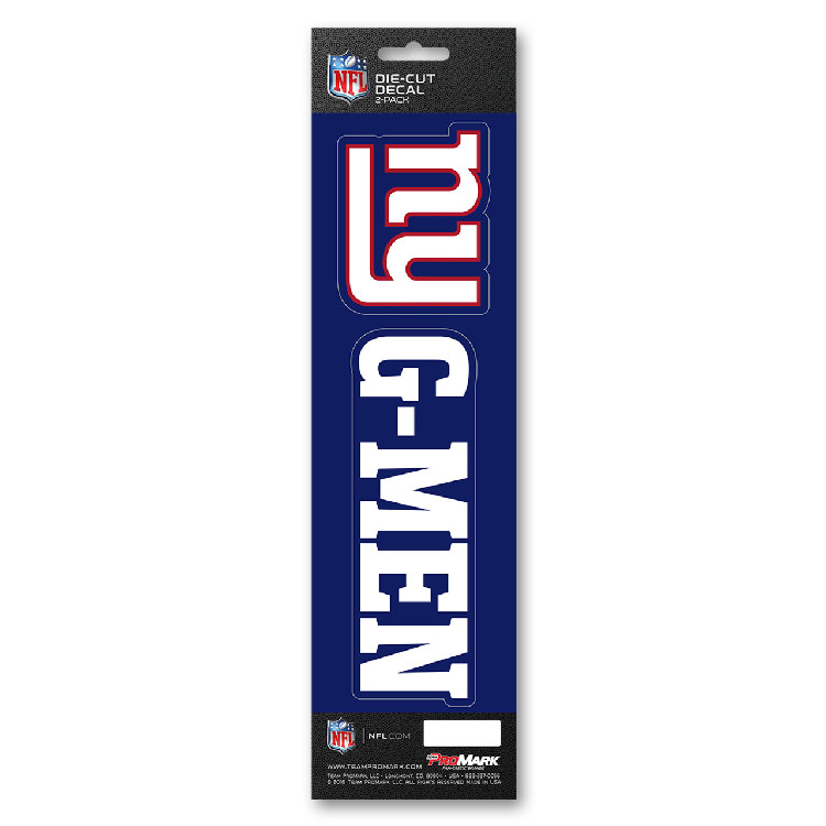 New York Giants Decal Die Cut Slogan Pack