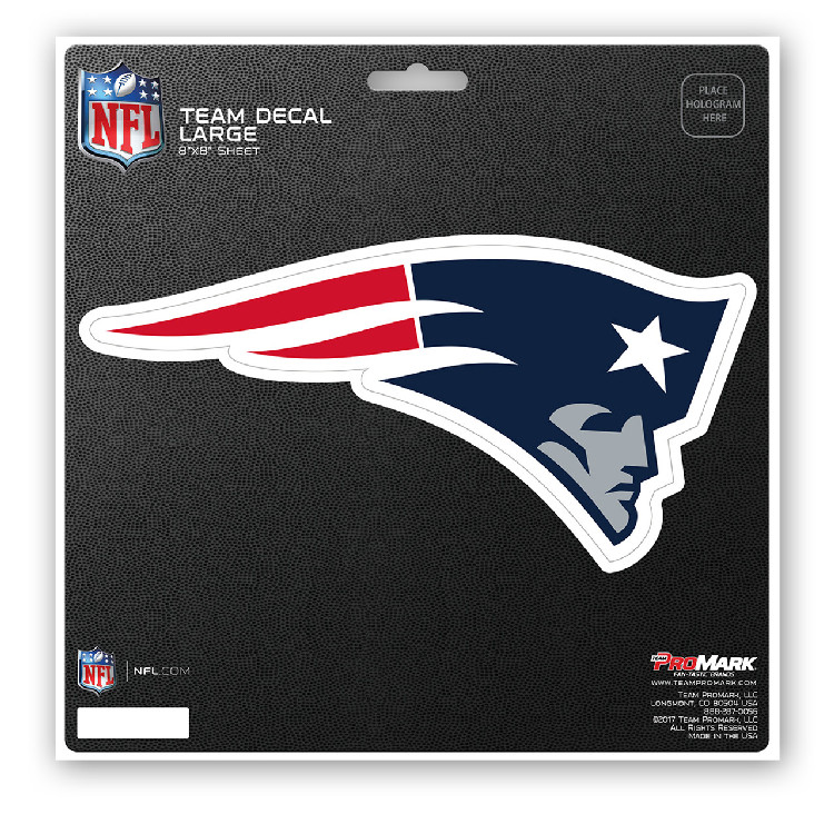 New England Patriots Decal 8x8 Die Cut