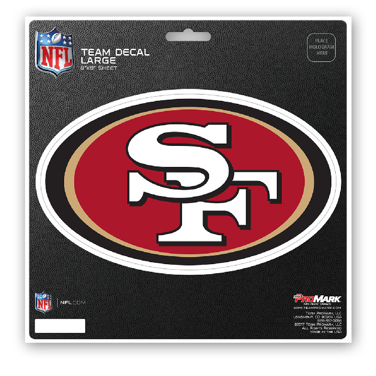 San Francisco 49ers Decal 8x8 Die Cut