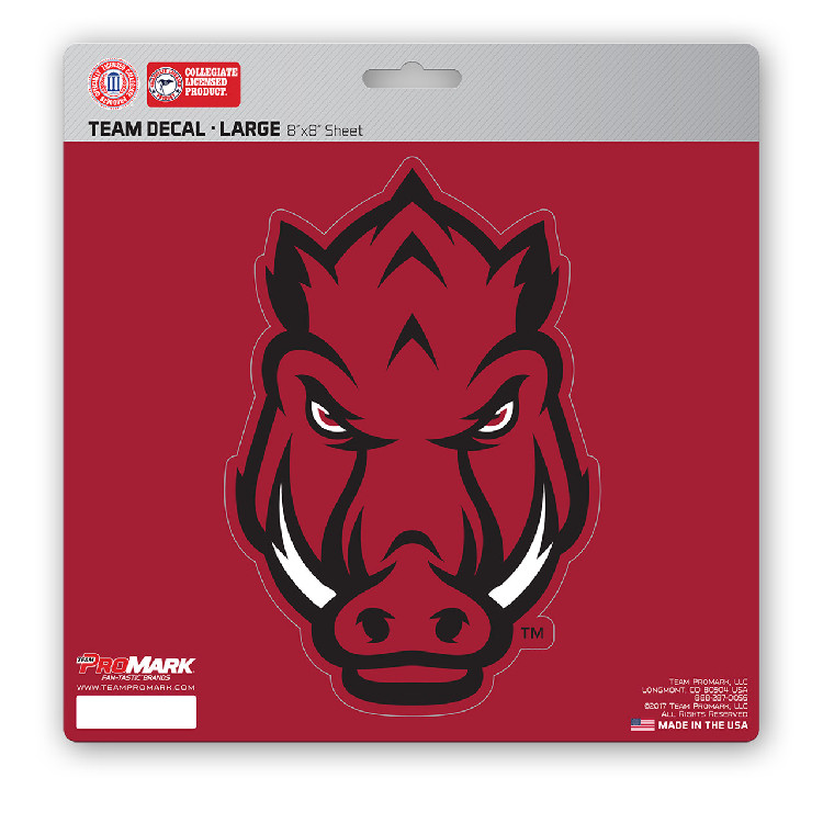 Arkansas Razorbacks Decal 8x8 Die Cut