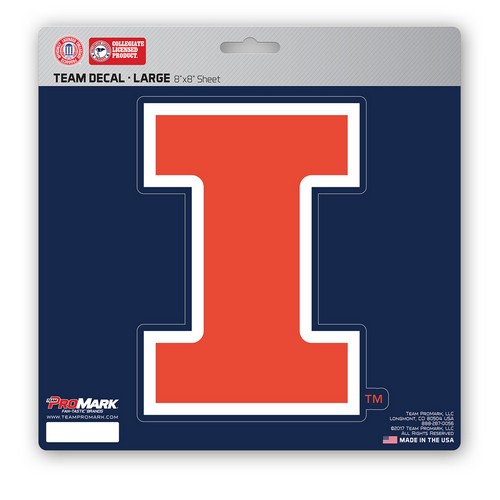 Team Promark Illinois Fighting Illini Decal 8x8 Die Cut -