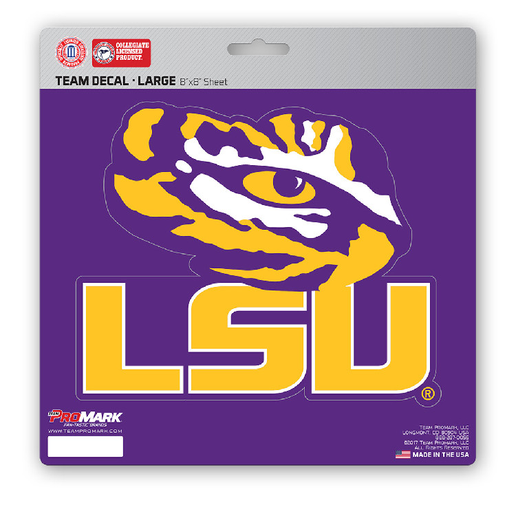 LSU Tigers Decal 8x8 Die Cut