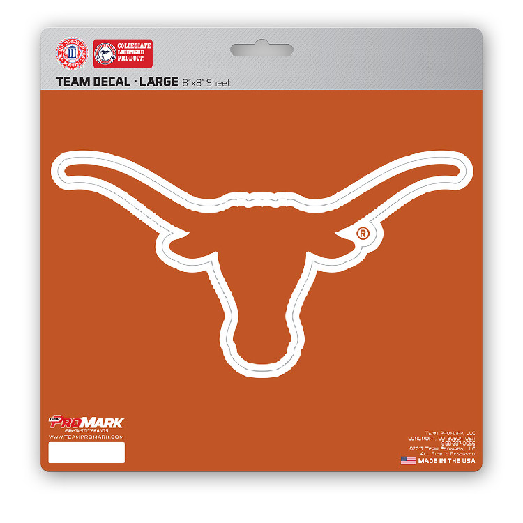 Texas Longhorns Decal 8x8 Die Cut