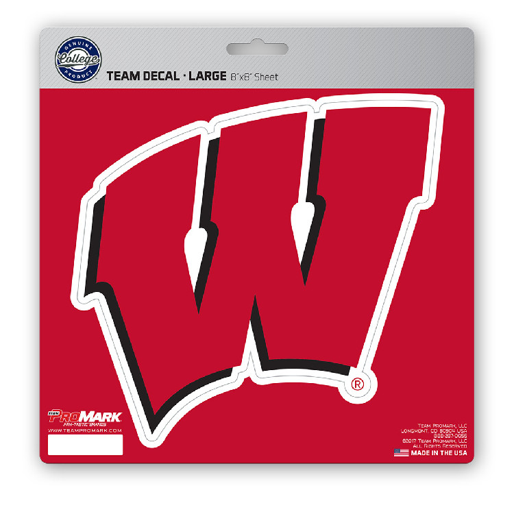 Wisconsin Badgers Decal 8x8 Die Cut