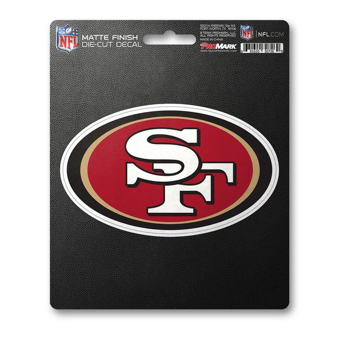 San Francisco 49ers Decal 5x6.25 Die Cut Matte