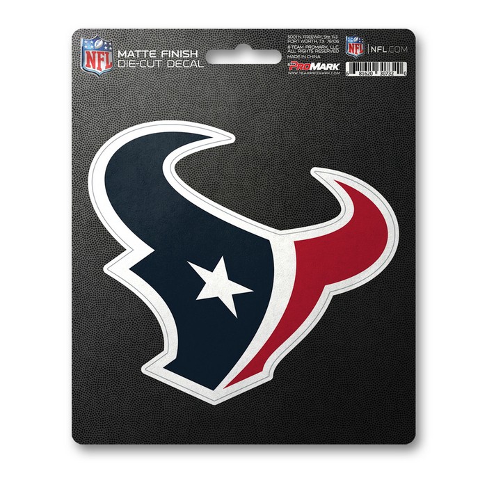 Houston Texans Decal 5x6.25 Die Cut Matte