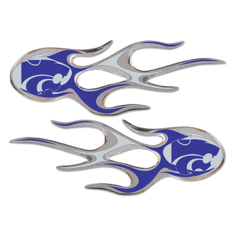 Kansas State Wildcats Decal 5x2 Micro Flames Graphics 2 Pack CO