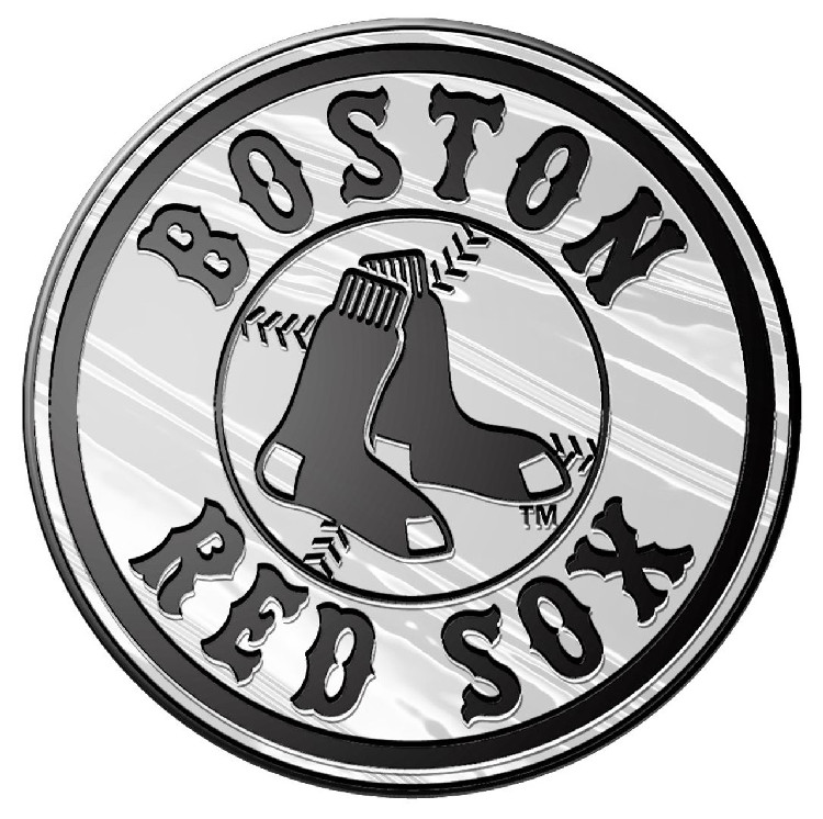 Boston Red Sox Auto Emblem - Silver - Round Logo