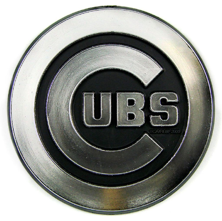 Chicago Cubs Auto Emblem - Silver