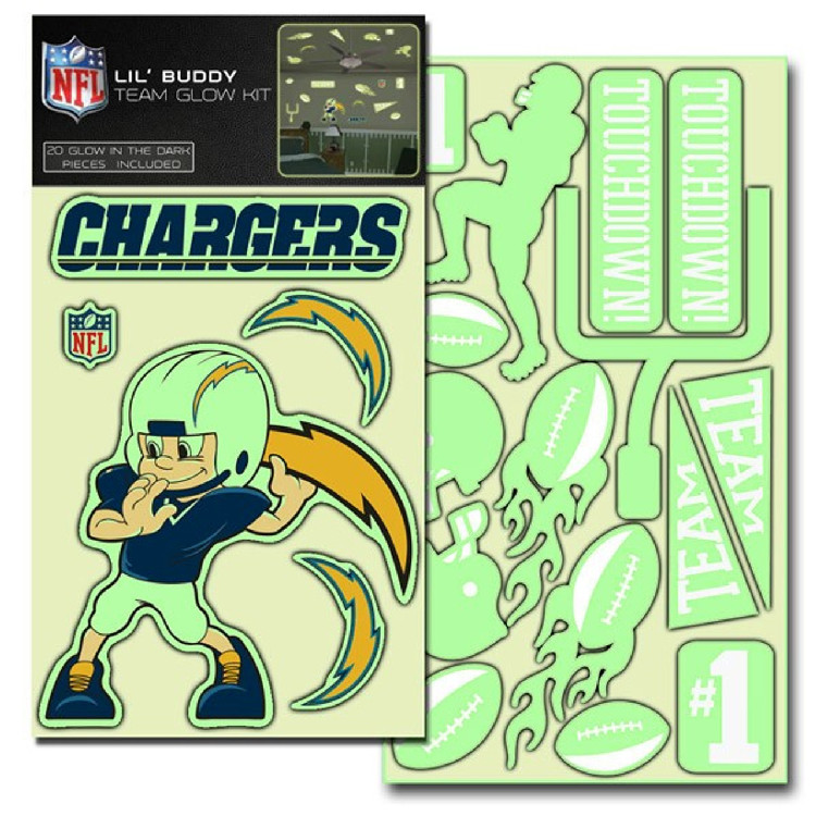 San Diego Chargers Decal Lil Buddy Glow in the Dark Kit CO