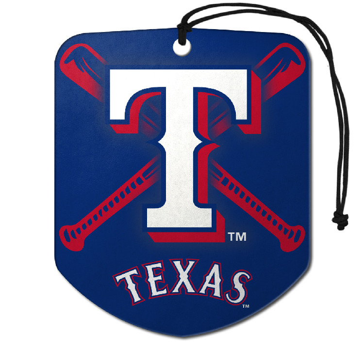 Texas Rangers Air Freshener Shield Design 2 Pack