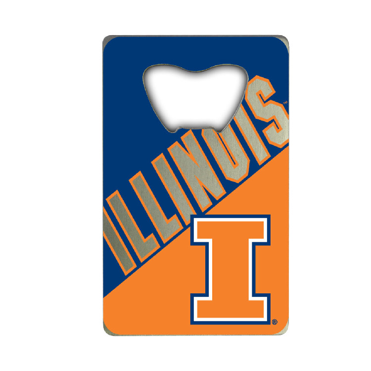 Illinois Fighting Illini Bottle Opener Credit Card Style