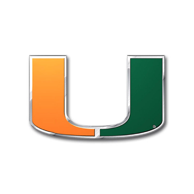 Miami Hurricanes Auto Emblem - Color