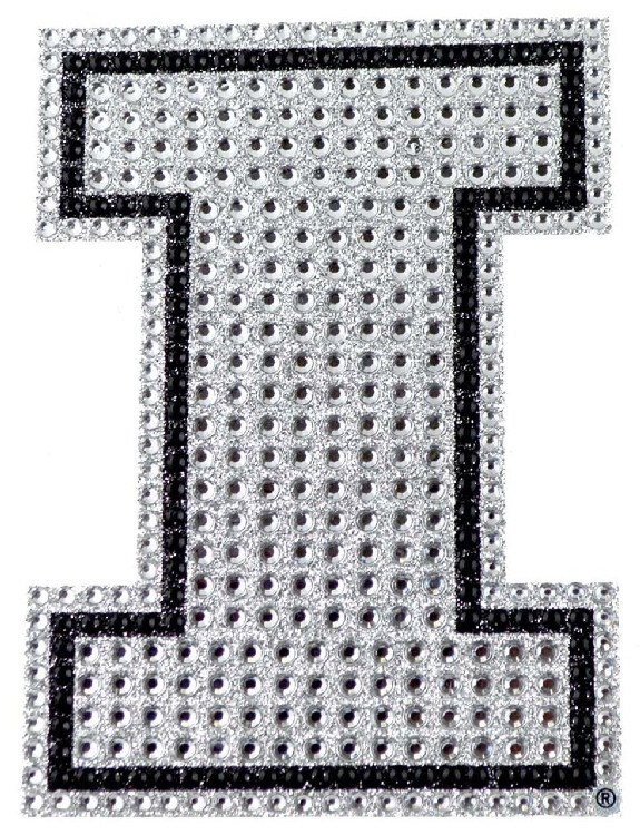 Illinois Fighting Illini Auto Emblem - Rhinestone Bling